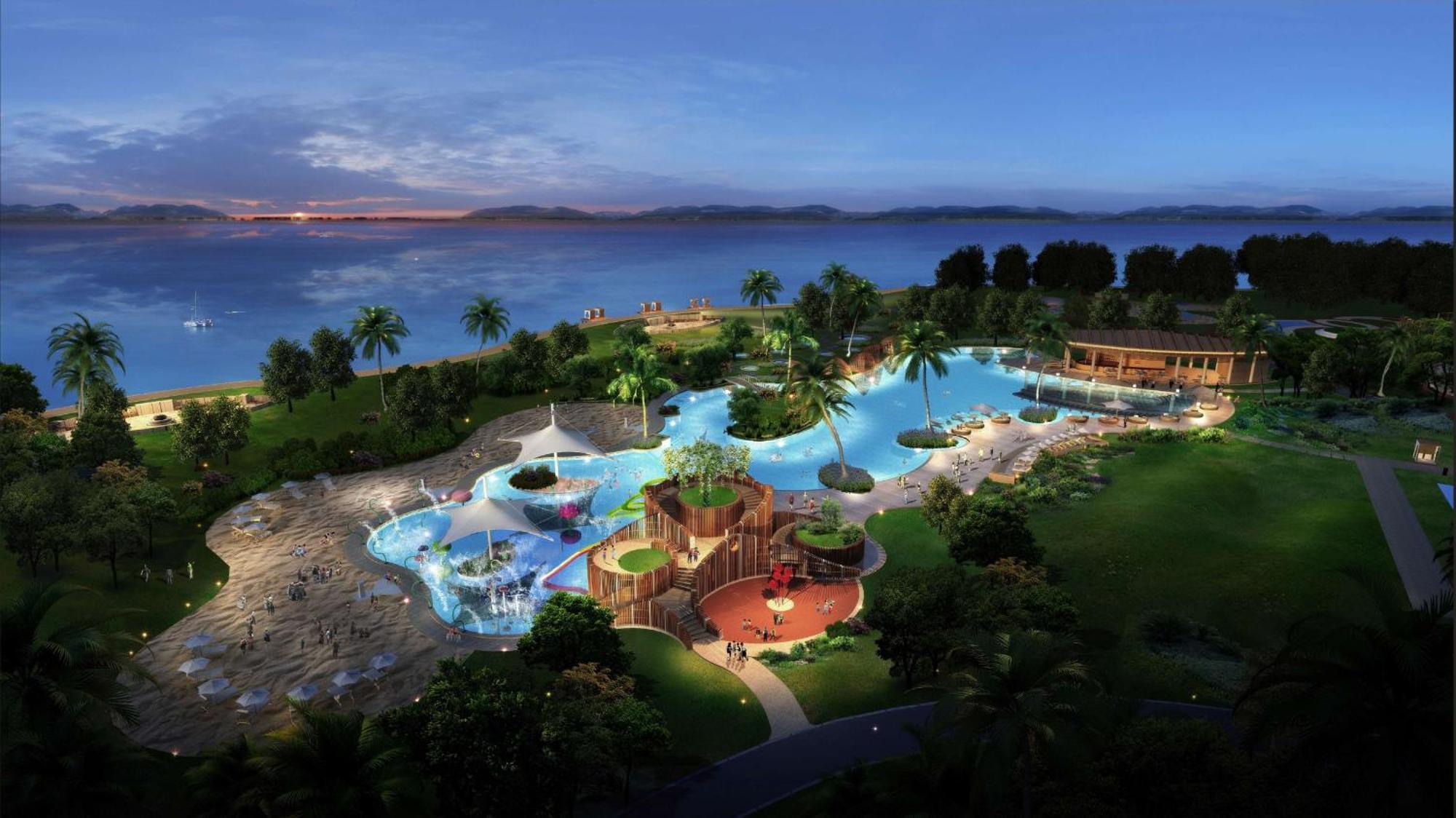 ดับเบิลทรี รีสอร์ต บาย ฮิลตัน ไห่หนาน - ซิงหลง เลคไซด์ Hotel ว่านหนิง ภายนอก รูปภาพ